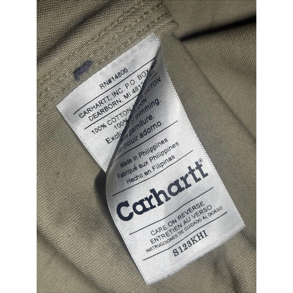 Vintage Carhartt Western Pearl Snap Button Up Shirt Rugged Outdoor Wear Medium - Picture 5 of 6